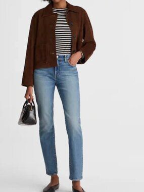 Madewell The Jules Slim-Straight Jeans Blue Denim Size 32 NWT
